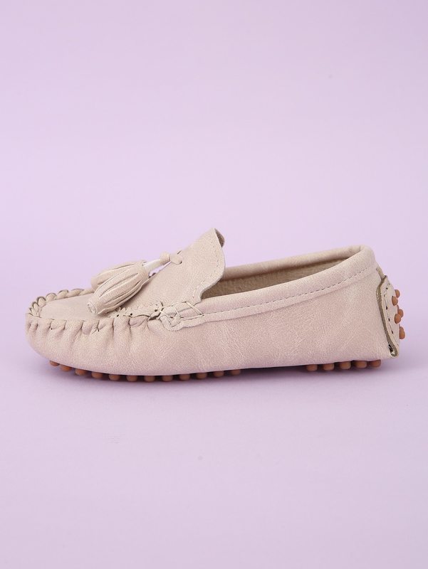 Boys Wingtip Detail Tassel Decor Loafers SHE