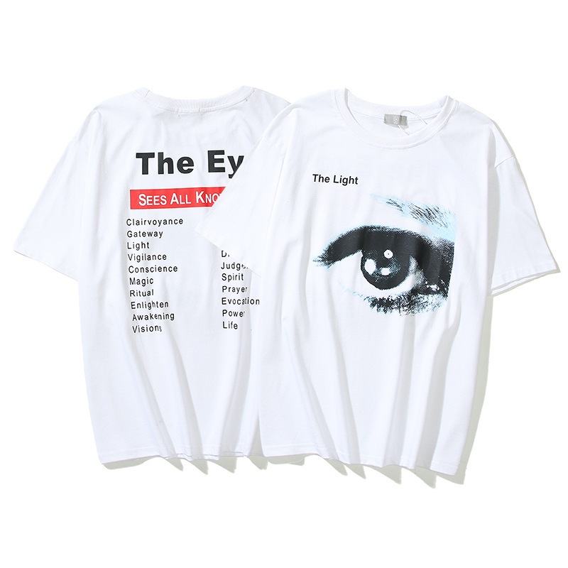 Big eyes printed Manson short sleeve T-shirt Unisex high street style loose top hip hop half sleeve, Orange
Big eyes printed Manson short sleeve T-shirt Unisex high street style loose top hip hop half sleeve, Orange