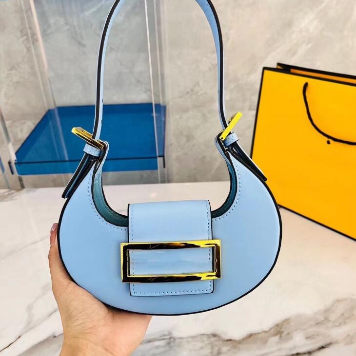 Designer Crescent Underarm Bag Woman Shoulder Bags High Quality Handbag with Yellow Box Shiny Leather Tote Womens Purse Luxury Handbags