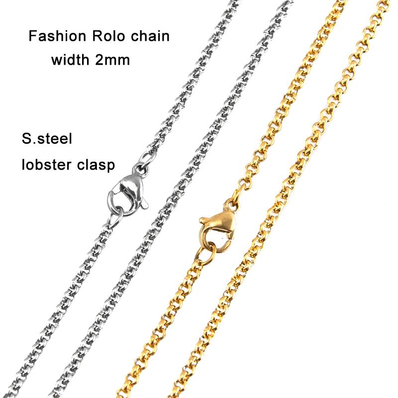 Chains Simsimi 2color Stainless Steel Rolo Chain Women Necklace Gold/steel Color Gift Jewelry Findings WholesaleChains
Chains Simsimi 2color Stainless Steel Rolo Chain Women Necklace Gold/steel Color Gift Jewelry Findings WholesaleChains