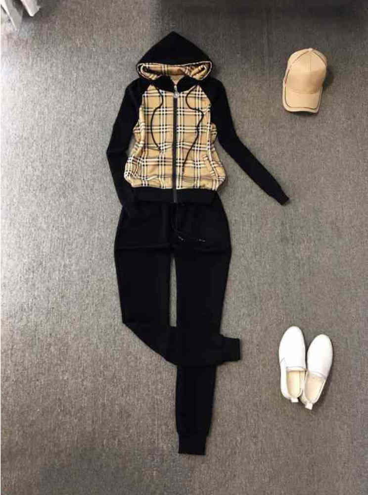 Womens Two Piece Pants Stylish Striped Panel Zip Hooded Jacket With Black Pants 2 Piece Sets Luxury Designer Tracksuits 0912
Womens Two Piece Pants Stylish Striped Panel Zip Hooded Jacket With Black Pants 2 Piece Sets Luxury Designer Tracksuits 0912