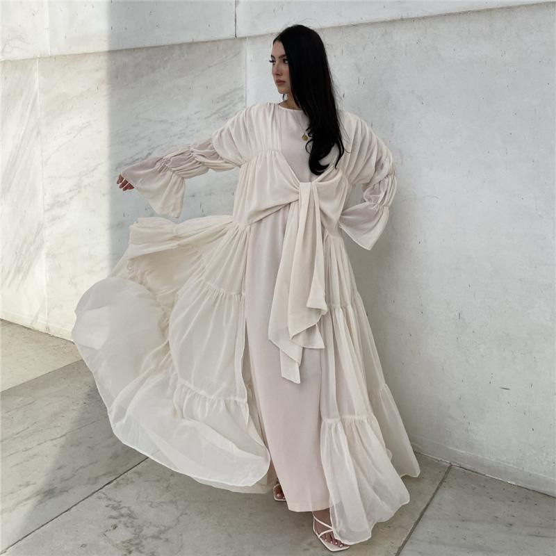 Ethnic Clothing Waistband Bubble Sleeve Chiffon Cardigan Dubai Elegant Dress Turkey Kaftan Celebrity Muslim Vestido Islamic
Ethnic Clothing Waistband Bubble Sleeve Chiffon Cardigan Dubai Elegant Dress Turkey Kaftan Celebrity Muslim Vestido Islamic