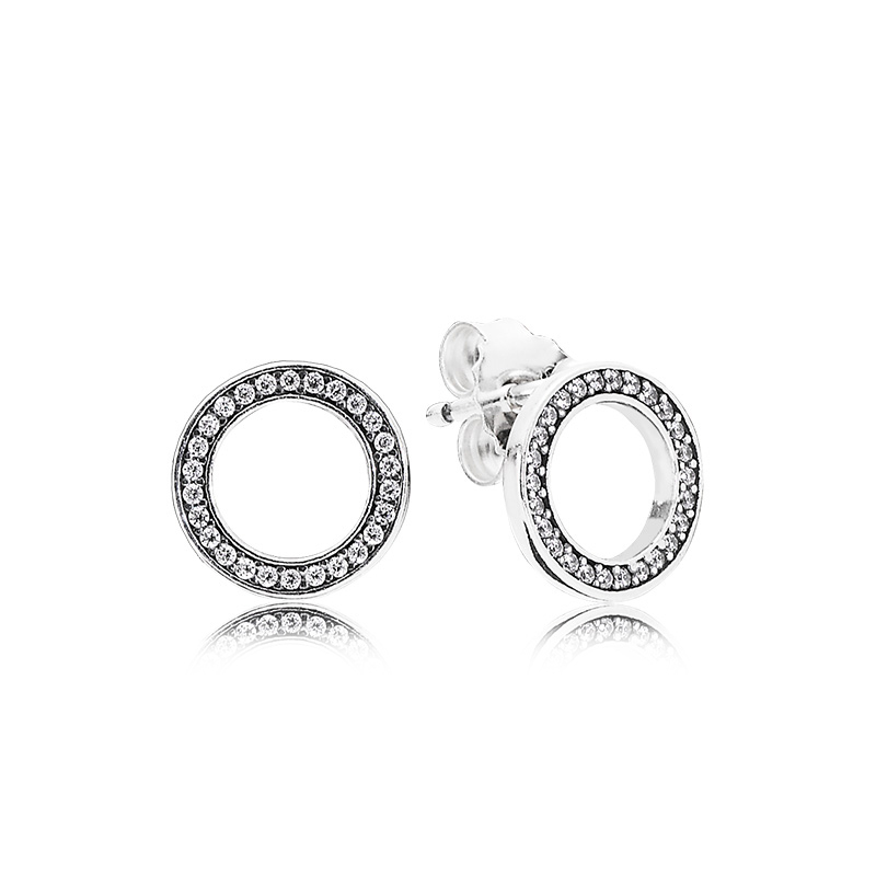 Sparkling Circle Stud Earring classic 925 Sterling Silver designer Jewelry Women Mens Gift with Original retail box for Pandora CZ crystal Earrings
Sparkling Circle Stud Earring classic 925 Sterling Silver designer Jewelry Women Mens Gift with Original retail box for Pandora CZ crystal Earrings