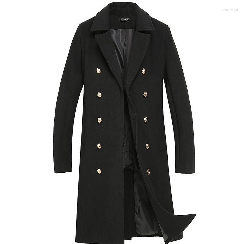 Men's Wool & Blends Coat Winter Warm Solid Color Long Windbreaker Fashion Jackets Double Breasted Business Casual Tops Kend22, Black
Men's Wool & Blends Coat Winter Warm Solid Color Long Windbreaker Fashion Jackets Double Breasted Business Casual Tops Kend22, Black