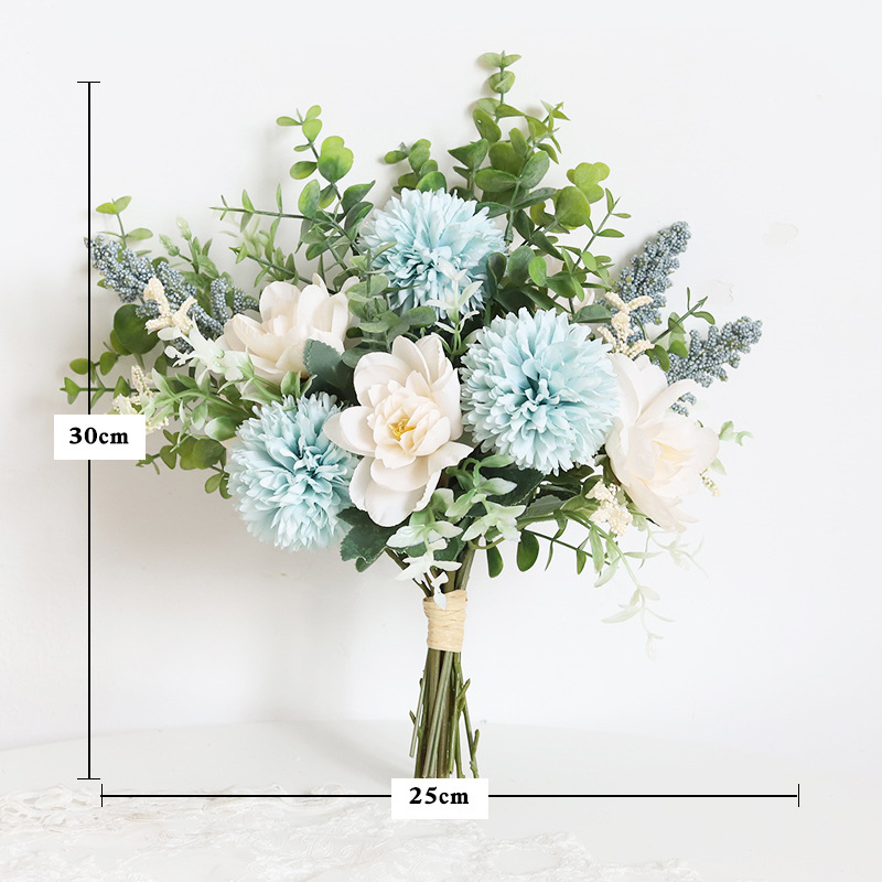 Anti-real flower forest Eucalyptus hand-held flower simulation bride wedding home desktop props decorative
