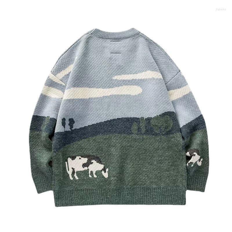 Men's Sweaters Korean Fashion Autumn Winter Sweater Pullover Anime Pullovers Man For Men Lovers Loose Knit, Blue
Men's Sweaters Korean Fashion Autumn Winter Sweater Pullover Anime Pullovers Man For Men Lovers Loose Knit, Blue