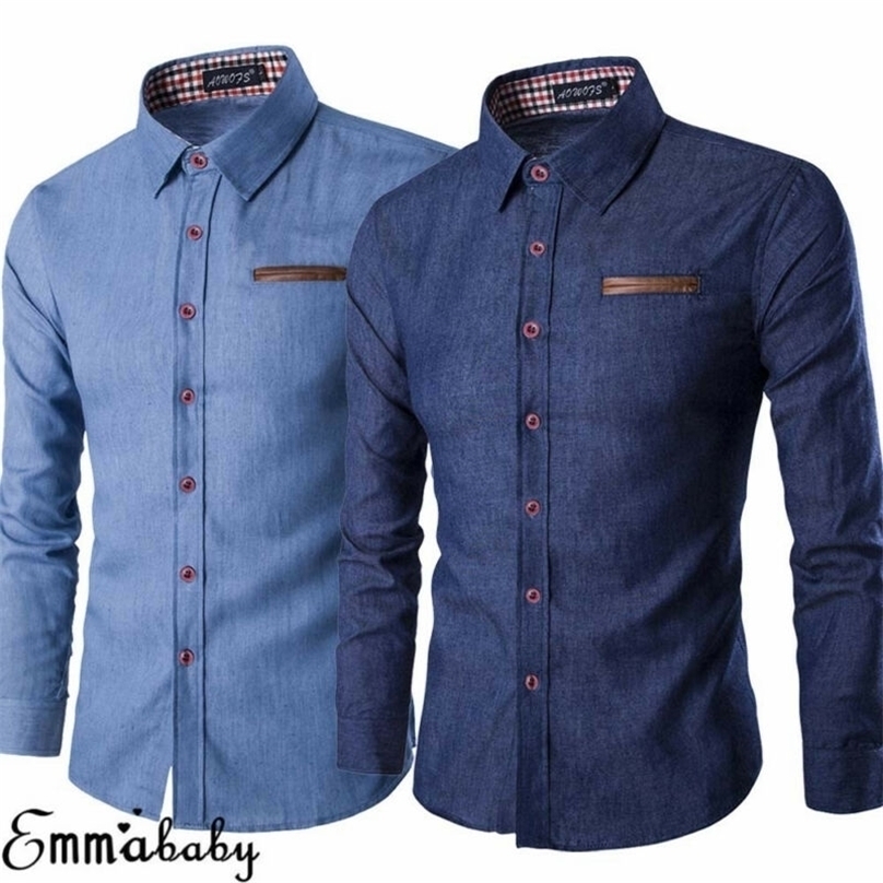 Mens Casual Slim Fit Stylish Wash Denim Long Sleeves Jeans T Shirts Smart Fashion Men Clothes MXXXL 220815
Mens Casual Slim Fit Stylish Wash Denim Long Sleeves Jeans T Shirts Smart Fashion Men Clothes MXXXL 220815
