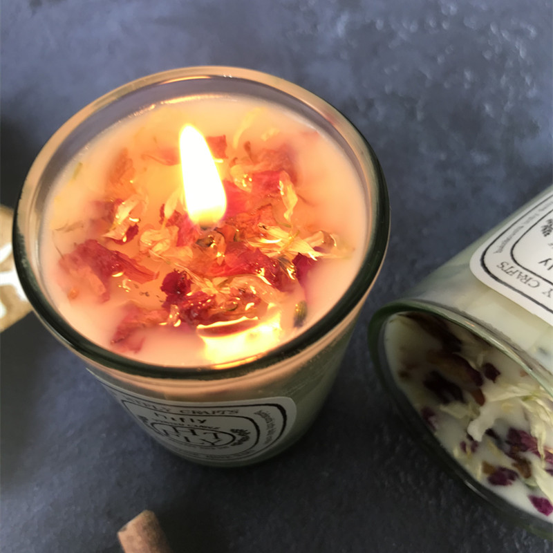 Scented Candles Gift For Women 60g Soy Wax Rose Petal For Home Decor Yoga Stress Relief Bath Spa Birthday Gifts For Her