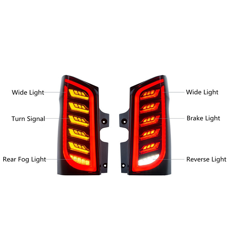 Car Styling Tail Lamp for Vito 2014-2021 V260 LED Tail Light W447 DRL Dynamic Signal Brake Reverse auto Accessories