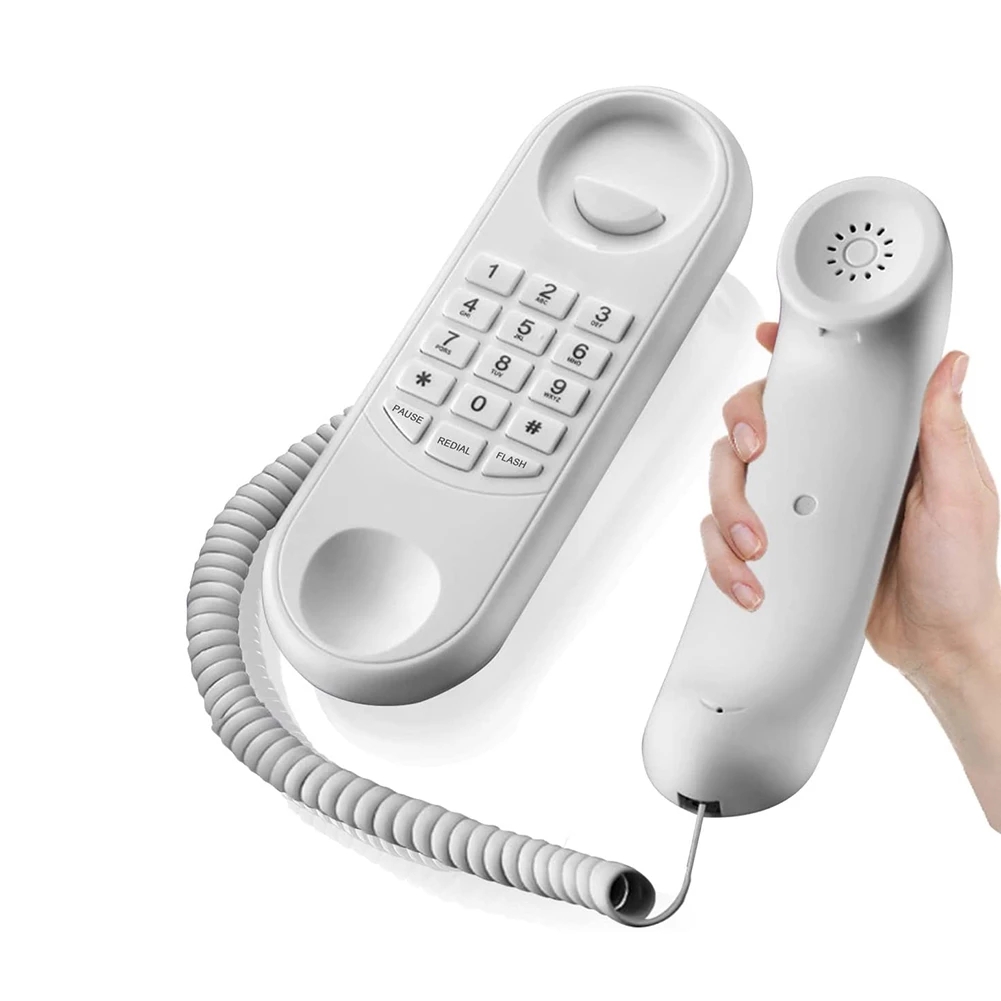 Corded House Phones Landline Dial Pad on Base unit Home Phone Wall Mountable Landline Telephone for Office Hotel Home Bathroom
