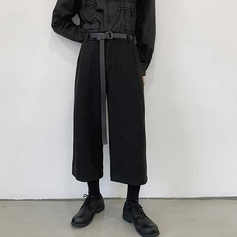 Men's Pants With Wide Harajuku Nine Point Pants, Hong Kong Style Baggy And Handsome Xian's Loose Straight Tube, Korean Version, Black
Men's Pants With Wide Harajuku Nine Point Pants, Hong Kong Style Baggy And Handsome Xian's Loose Straight Tube, Korean Version, Black