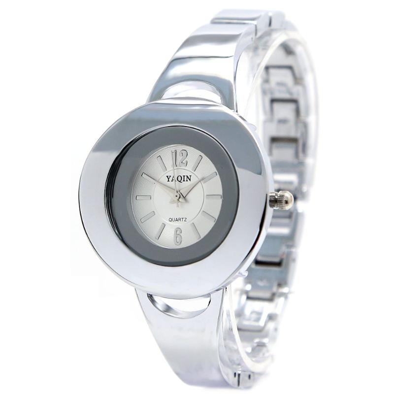 Wristwatches Women Quartz Bangle Bracelet Watch Round Wrist YAQIN Japan PC21J Movement Shiny Silver White Dial, As pic
Wristwatches Women Quartz Bangle Bracelet Watch Round Wrist YAQIN Japan PC21J Movement Shiny Silver White Dial, As pic