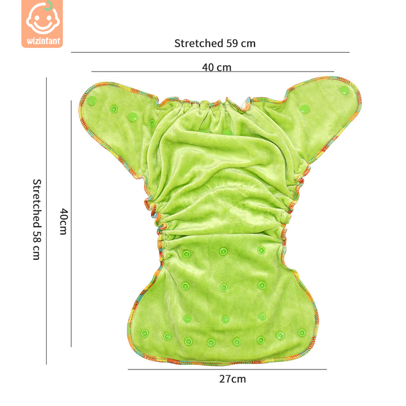 WizInfant Bamboo Velour Fitted Cloth Diaper AI2,Onesize, No Synthetic Material Touch Baby's Skin,Birth to Potty /5-18kg Baby 220512