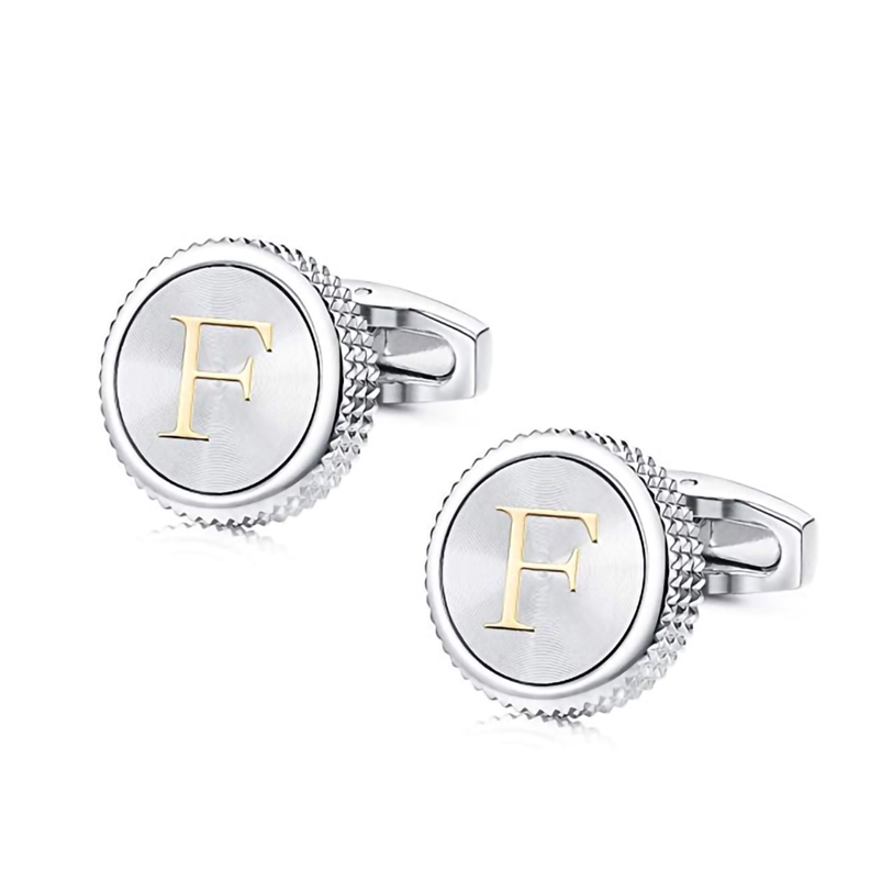 High Quality Round Letter Cufflinks Men's Shirt Suit links Simple Wedding Buttons Business Initials French link 220414
High Quality Round Letter Cufflinks Men's Shirt Suit links Simple Wedding Buttons Business Initials French link 220414