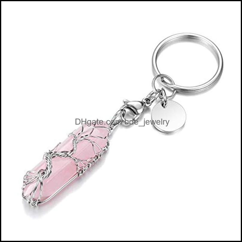 Key Rings Natural Stone Wrap Tree Of Life Hexagonal Prism Keychains Healing Rose Crystal Car Decor Keyholder For Women Men Bdejewelry Dhy1W
Key Rings Natural Stone Wrap Tree Of Life Hexagonal Prism Keychains Healing Rose Crystal Car Decor Keyholder For Women Men Bdejewelry Dhy1W