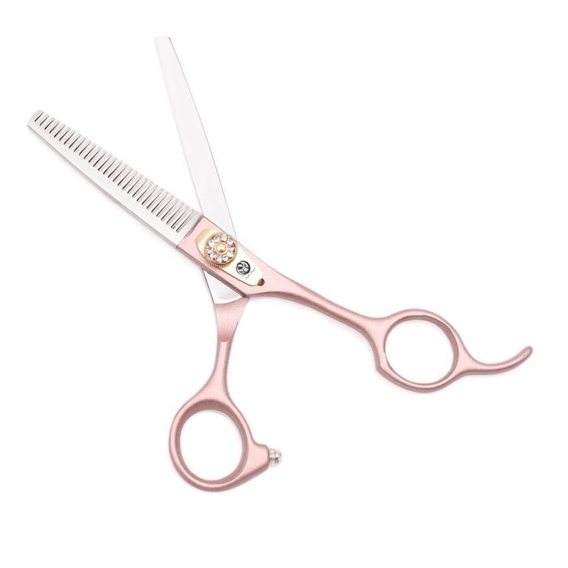 Barber Professional Scissors Purple Dragon 5.5" 6" 7" Japan Steel Cutting Hairdressing Thinning Shears Rose Gold 9105# 220317