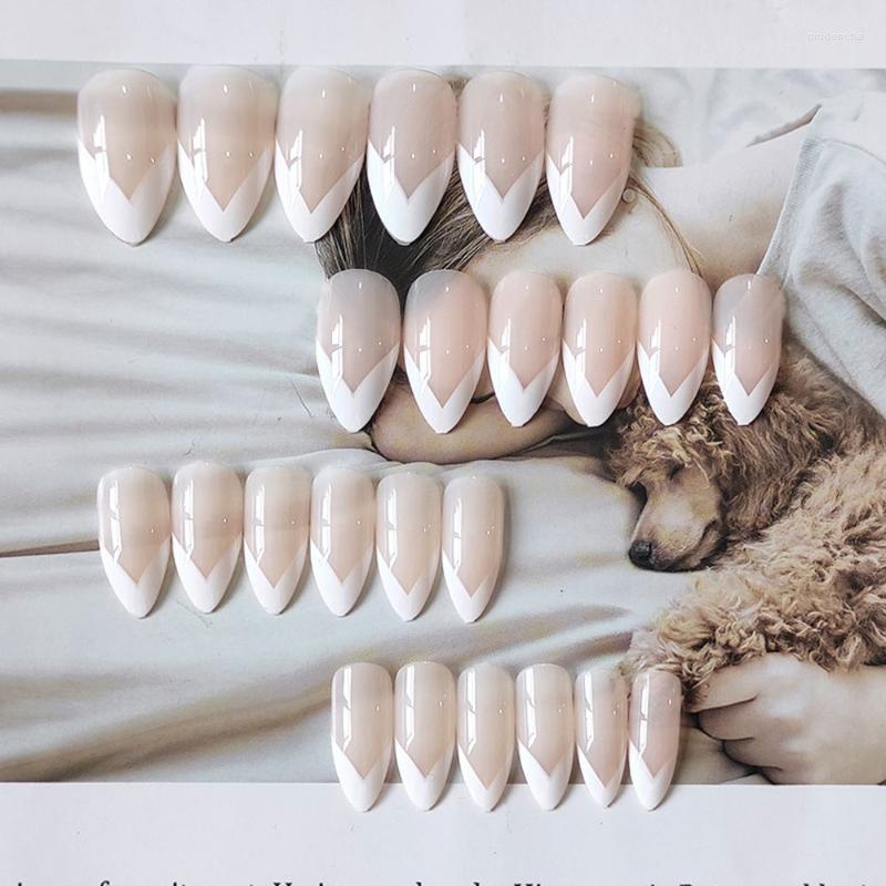 False Nails 24Pcs/Box Women Fashion Detachable French Almond Wearable Fake Full Cover Nail Tips Press On Prud22, 01
False Nails 24Pcs/Box Women Fashion Detachable French Almond Wearable Fake Full Cover Nail Tips Press On Prud22, 01