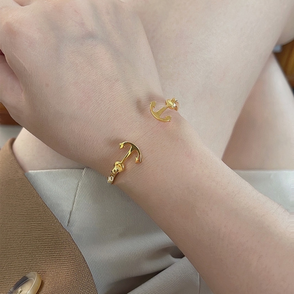 Designer Bracelets Fashion Anchor Cuff Opening Adjustable Simple Ladies Hard Body Bracelets High Quality Party Wedding Gift Jewelry
Designer Bracelets Fashion Anchor Cuff Opening Adjustable Simple Ladies Hard Body Bracelets High Quality Party Wedding Gift Jewelry