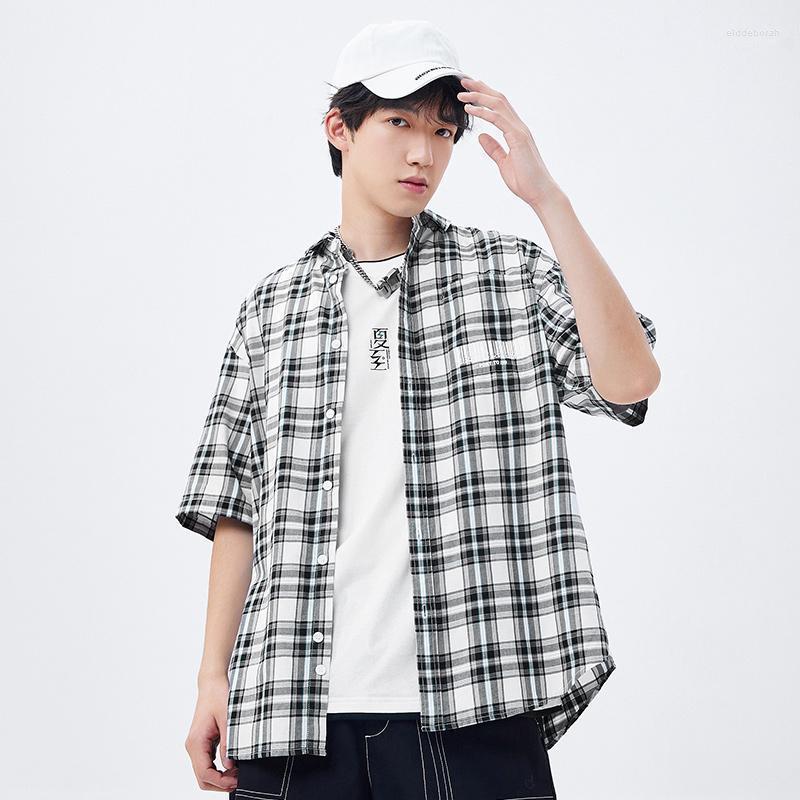 Short Sleeve Plaid Shirt Men 2022 Summer Loose Shirts Youth Cotton Thin Style Trendy Clothing Men's Casual Eldd22, Red tone
Short Sleeve Plaid Shirt Men 2022 Summer Loose Shirts Youth Cotton Thin Style Trendy Clothing Men's Casual Eldd22, Red tone