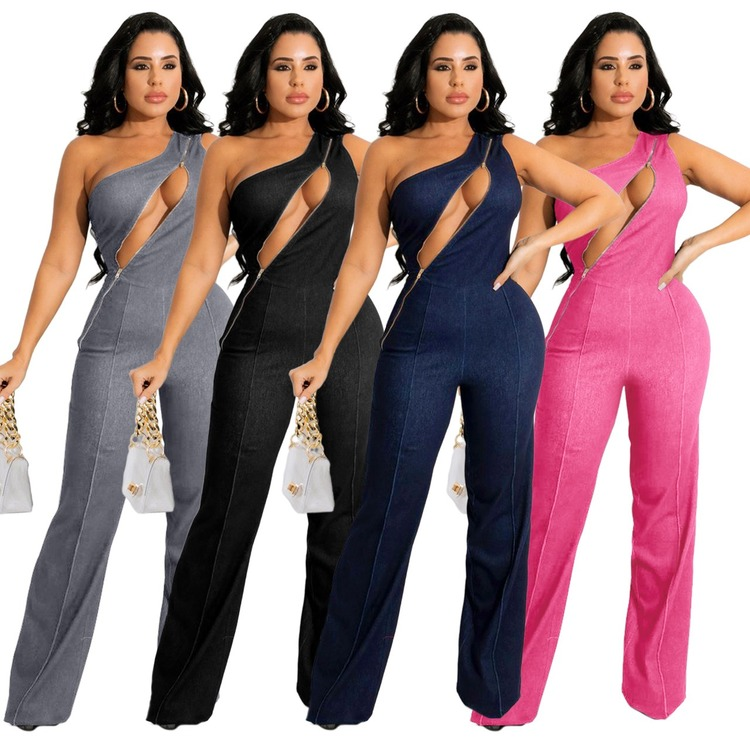 Sexy Sleeveless Jumpsuit for Women Patchwork Zipper Sexy Club Night Party Sporty One Piece Rompers, Black
Sexy Sleeveless Jumpsuit for Women Patchwork Zipper Sexy Club Night Party Sporty One Piece Rompers, Black