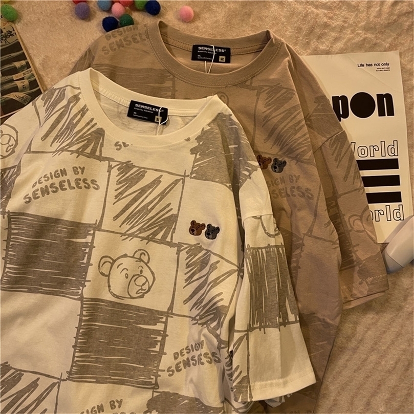 Summer Style National Full Print Cartoon Bear Kawaii ShortSleeved TShirt Female Retro Loose Harajuku Casual Oversize 220527
Summer Style National Full Print Cartoon Bear Kawaii ShortSleeved TShirt Female Retro Loose Harajuku Casual Oversize 220527