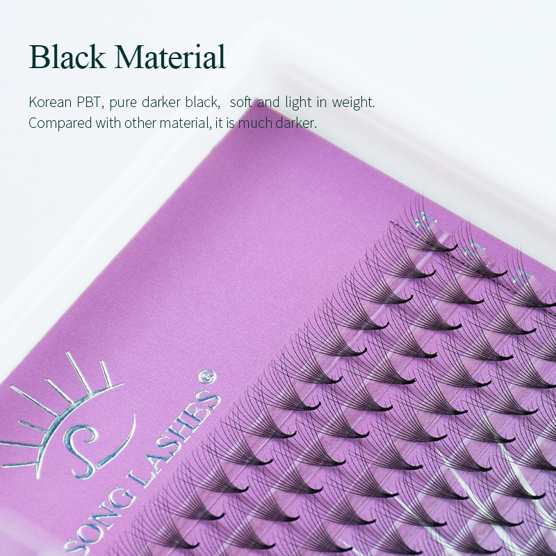 Song Lashes Pointy Base Promade Fans Eyelash Extension Sharp Thin Volume Eyelashes8D 10D 12D 220524