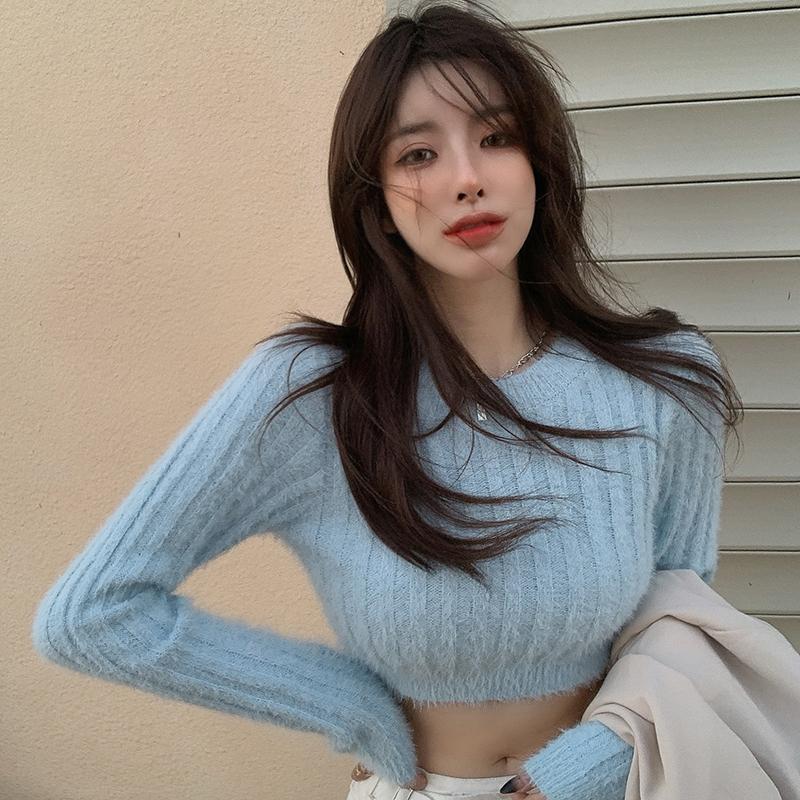 Women's Sweaters Mink Cashmere Knitted Pullover Women's Autumn 2022 Sweater Pure Desire Short Tight-fitting Long-sleeved Tops Woman Swea, Black in sale
Women's Sweaters Mink Cashmere Knitted Pullover Women's Autumn 2022 Sweater Pure Desire Short Tight-fitting Long-sleeved Tops Woman Swea, Black in sale
