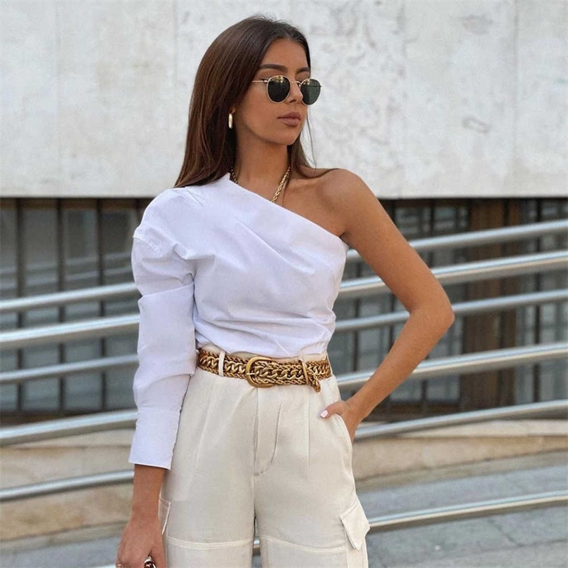 Women Asymmetric Shirt Blouse Single Sleeve High Fashion Chic Lady Summer Woman Blouse top 210709, White
Women Asymmetric Shirt Blouse Single Sleeve High Fashion Chic Lady Summer Woman Blouse top 210709, White
