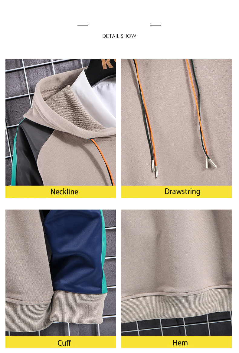 Autumn Mens Hoodies Patchwork Long Sleeve Street Hip Hop Sweatshirt Men Fashion Casual Harajuku Hooded Pullover Clothing 220816
