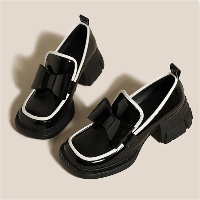 Bow Mary s British Style Fashion y Shoes Spring Patent Leather Square Toe Casual Vacation Flats Shoes 220615, Black
Bow Mary s British Style Fashion y Shoes Spring Patent Leather Square Toe Casual Vacation Flats Shoes 220615, Black
