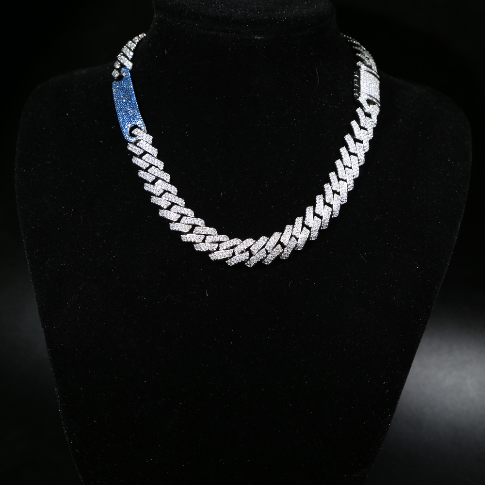 Iced Out bling cz hip hop women choker jewelry New bar pendant neckalce with Miami curb cuban link chain necklace