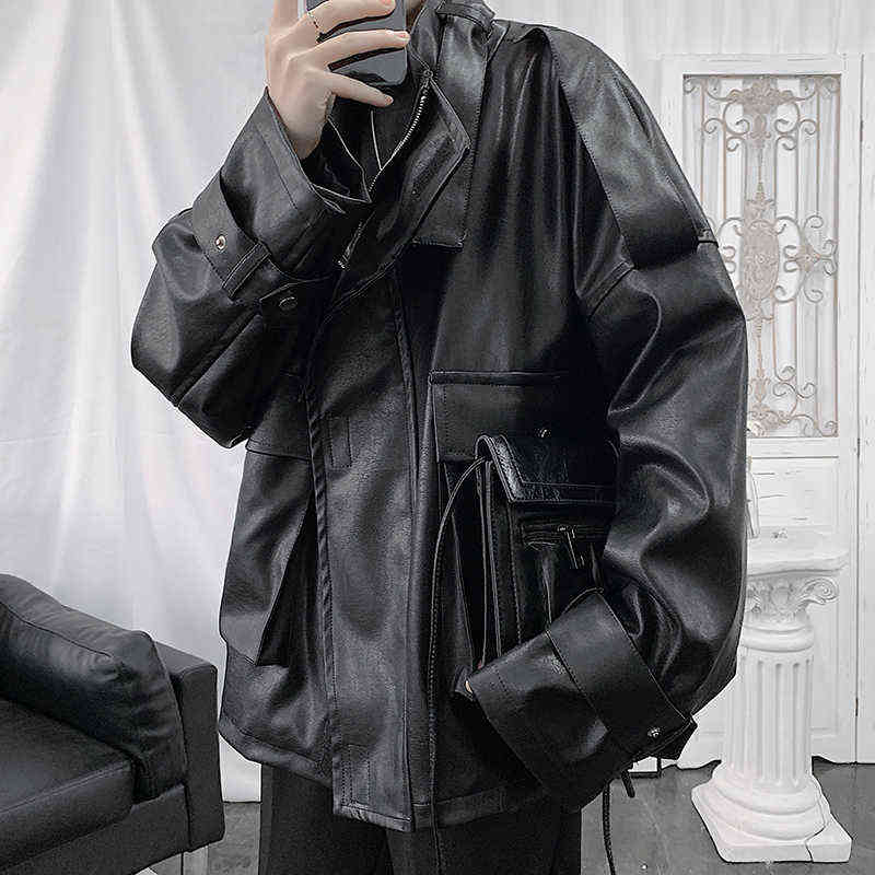 2021 Wide Type Loose Mens Baseball Pu Leather Coats Motorcycle Jackets Clothing Bomber Jacket Male Loose Faux Coat Windbreaker T220728, Black
2021 Wide Type Loose Mens Baseball Pu Leather Coats Motorcycle Jackets Clothing Bomber Jacket Male Loose Faux Coat Windbreaker T220728, Black