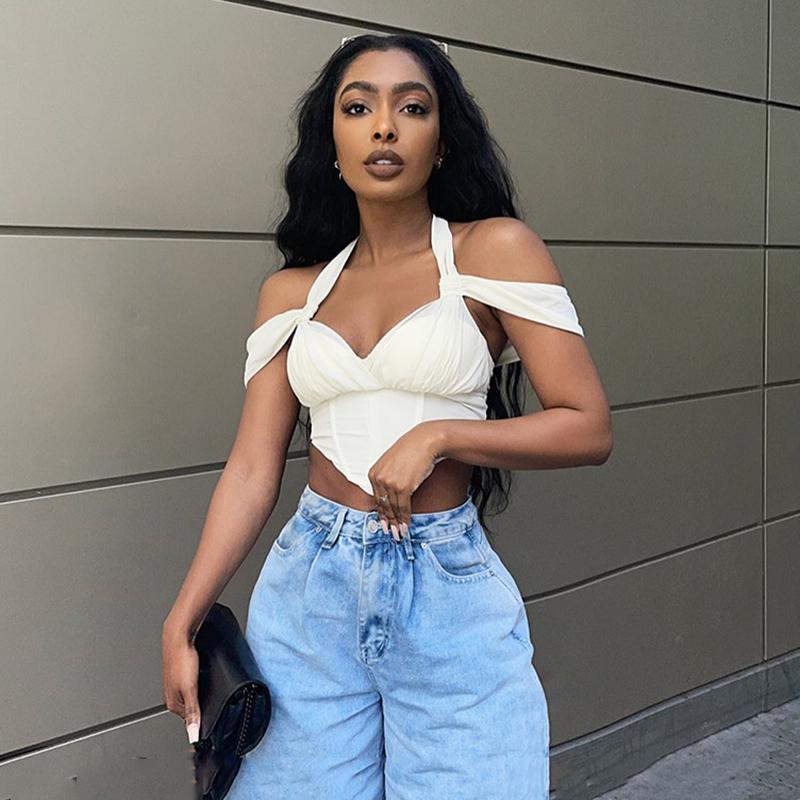 Women' Tanks & Camis Fashion Casual Summer Halter Deep V Neck Corset Slim Sexy Crop Party Top Women Backless Bandage Short Female Mujer, White
Women' Tanks & Camis Fashion Casual Summer Halter Deep V Neck Corset Slim Sexy Crop Party Top Women Backless Bandage Short Female Mujer, White
