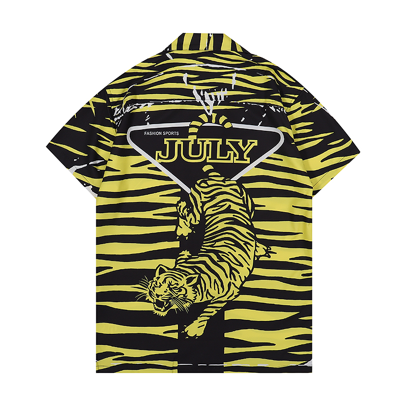2022 Europe Italy Men Hawaii Beach Tiger Skin Print Triangle Casual Shirt Spring Summer Cool Hip hop Short Sleeve Designer Tee, Yellow
2022 Europe Italy Men Hawaii Beach Tiger Skin Print Triangle Casual Shirt Spring Summer Cool Hip hop Short Sleeve Designer Tee, Yellow