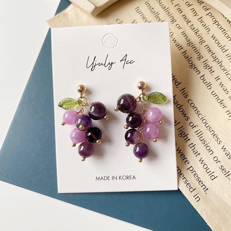 Clip-on & Screw Back Korean Purple Grape Earrings Retro Fresh Summer No Pierced Clip On For Woman Sweet Temperament Female Gift Jewelry
Clip-on & Screw Back Korean Purple Grape Earrings Retro Fresh Summer No Pierced Clip On For Woman Sweet Temperament Female Gift Jewelry