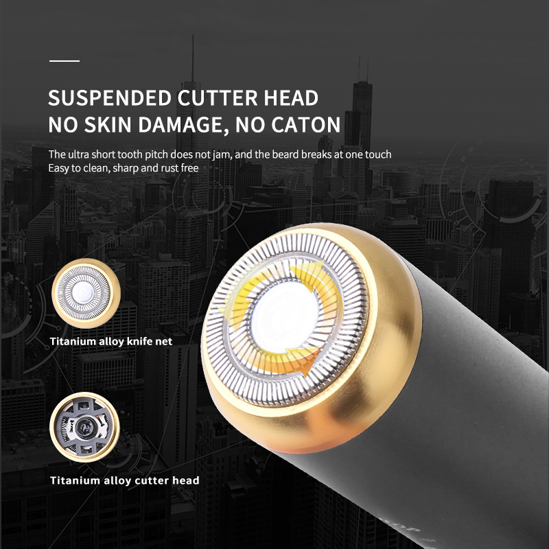 Kemei T10 Electric Shaver Wet and Dry Use Razor Men Rechargeable Portable Shaving Machine Beard Trimmer for Travel Business Trip 220322