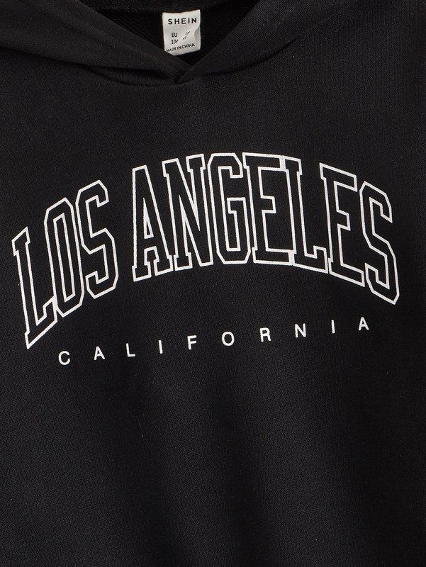 Toddler Boys 2pcs Letter Graphic Hoodie SHE