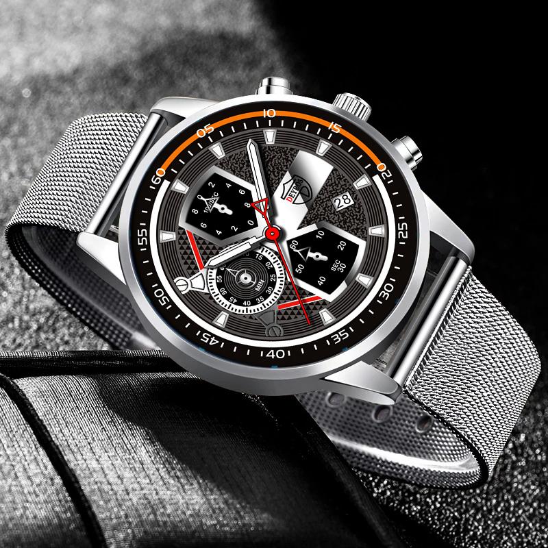 Wristwatches Fashion Mens Watches Stainless Steel Mesh Belt Quartz Wrist Watch Luminous Clock Men Business Casual Leather Reloj HombreWristw, Leather black gold
Wristwatches Fashion Mens Watches Stainless Steel Mesh Belt Quartz Wrist Watch Luminous Clock Men Business Casual Leather Reloj HombreWristw, Leather black gold