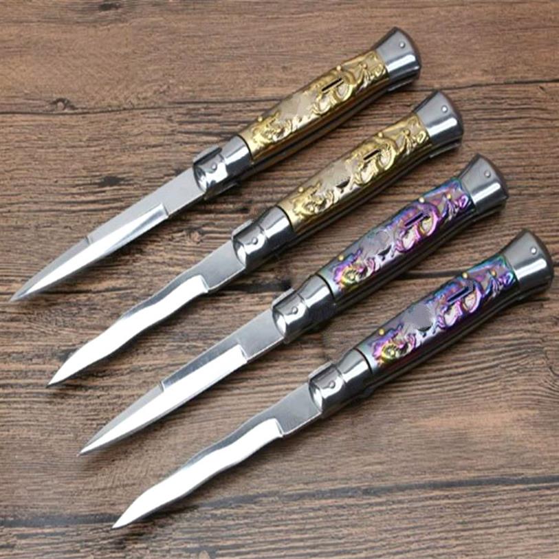 OEM mafia 11 inch Dragon totem single action bayonet wave blade god father ITA knife auto knife pocket camping gift knives 1pcs Ad273C
OEM mafia 11 inch Dragon totem single action bayonet wave blade god father ITA knife auto knife pocket camping gift knives 1pcs Ad273C