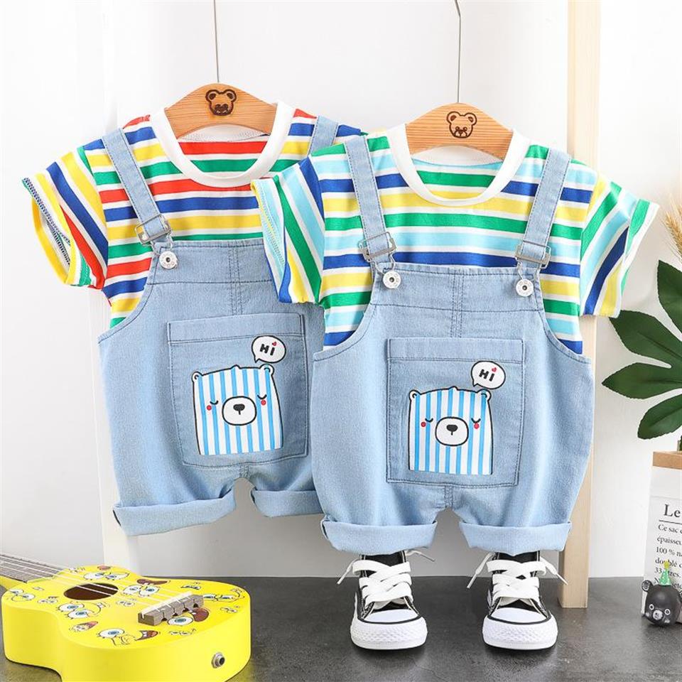 Clothing Sets Boys Stripe T-shirt denim Suspender Pants 2 Pcs Suit 2021 Summer Short Sleeve Kids Girls Cute Clothes Overalls Baby 266h, Red
Clothing Sets Boys Stripe T-shirt denim Suspender Pants 2 Pcs Suit 2021 Summer Short Sleeve Kids Girls Cute Clothes Overalls Baby 266h, Red