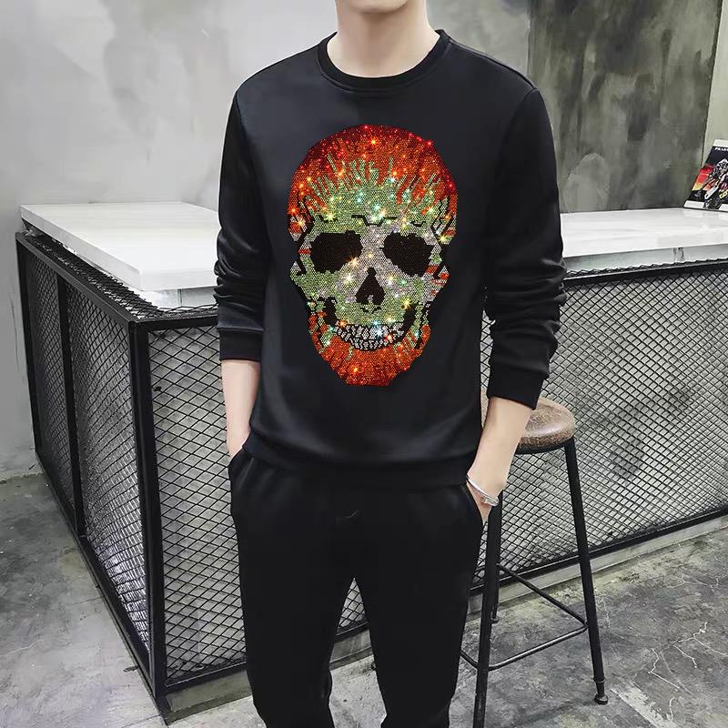 Men's Tracksuits Winter Men's Tracksuit Loose Black Sportswear Rhinestone High Quality Hoodie And Trousers Two-Piece Jogging Track Suit, As shown asian size
Men's Tracksuits Winter Men's Tracksuit Loose Black Sportswear Rhinestone High Quality Hoodie And Trousers Two-Piece Jogging Track Suit, As shown asian size