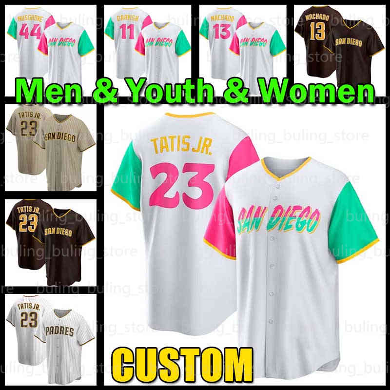 San Diego 2022 City Connect Padres Fernando Tatis Jr. Baseball Jersey Jake Cronenworth Manny Machado Tony Gwynn Joe Musgrove C.J. Abrams Yu Darvish Ha-Seong Kim Wil Myers, Custom women new cool base(j s)
San Diego 2022 City Connect Padres Fernando Tatis Jr. Baseball Jersey Jake Cronenworth Manny Machado Tony Gwynn Joe Musgrove C.J. Abrams Yu Darvish Ha-Seong Kim Wil Myers, Custom women new cool base(j s)