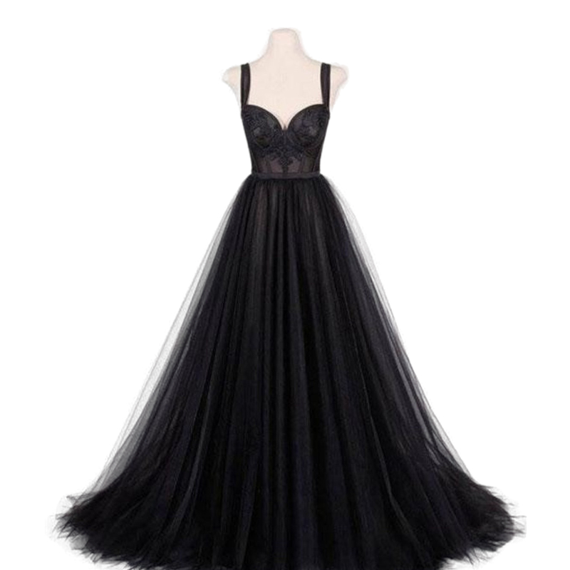 Vintage Black Beach A Line Wedding Dress Corset Top Fishbone High Waist Bridal Gowns Spaghetti Gothic Wedding Dresses Country Boho Robe De Mariee