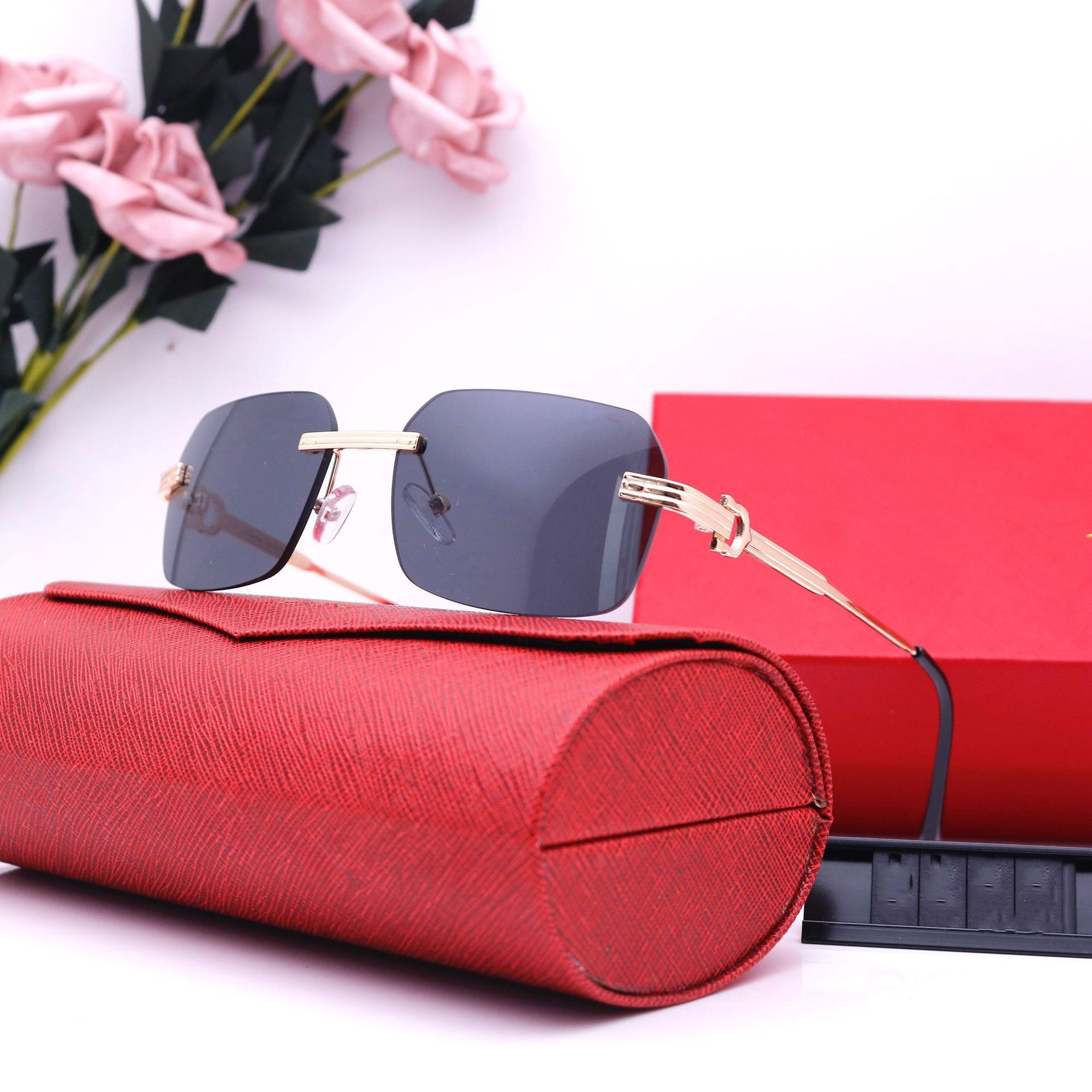 designer sunglasses cases Top Quality Rimless Women Designer Retro metal Classic Female Gradient glass Men Vintage square shape Sun Glasses With box luxiry elegant
designer sunglasses cases Top Quality Rimless Women Designer Retro metal Classic Female Gradient glass Men Vintage square shape Sun Glasses With box luxiry elegant