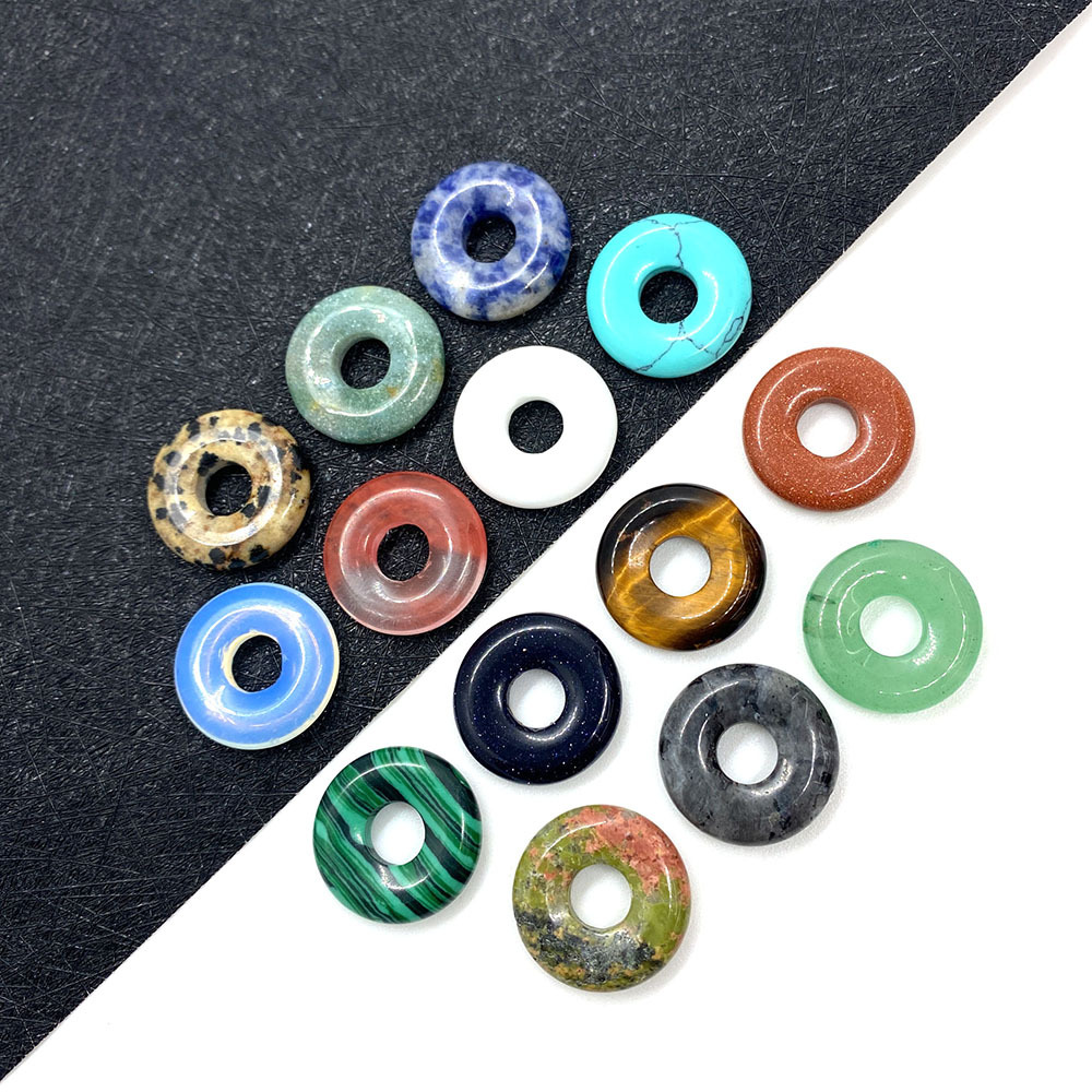 18mm Assorted Natural Stone Crystals Gogo Donut Charms Rose Quartz Pendants Beads for Lucky Jewelry Making Wholesale
18mm Assorted Natural Stone Crystals Gogo Donut Charms Rose Quartz Pendants Beads for Lucky Jewelry Making Wholesale
