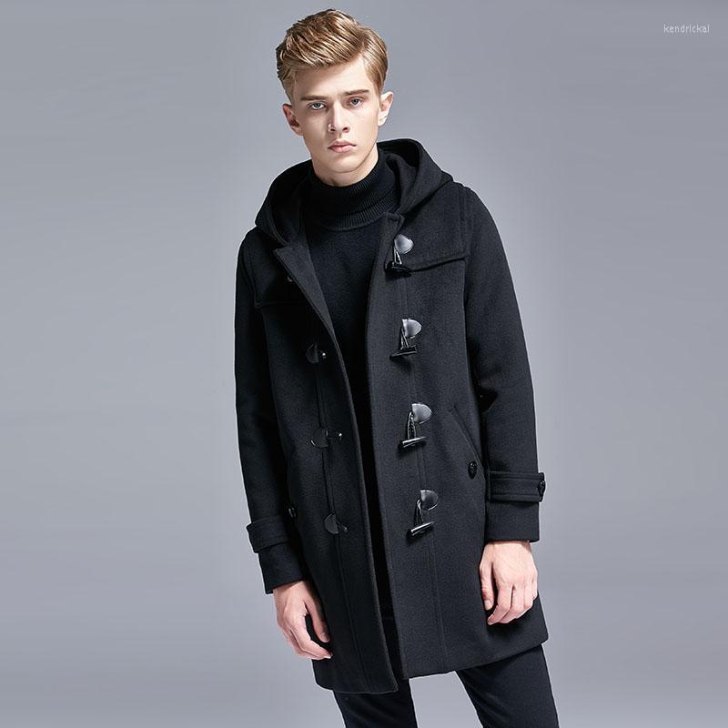 Men's Wool & Blends 2022 Long Horn Button Trench Coat Men Good Quality Thick Hoody Winter Parka Kend22, Black
Men's Wool & Blends 2022 Long Horn Button Trench Coat Men Good Quality Thick Hoody Winter Parka Kend22, Black