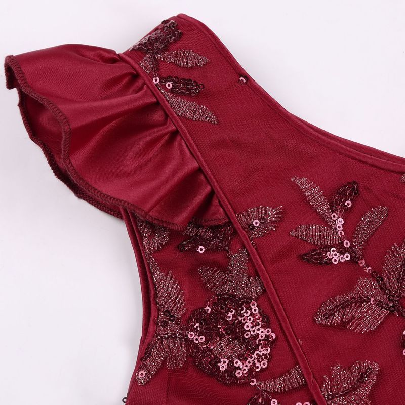 Girl Flower Sequins Christmas Dress for Kids Birthday Princess Party Clothing Toddler Infant Bow Children Dress for Girl Clothes 220707