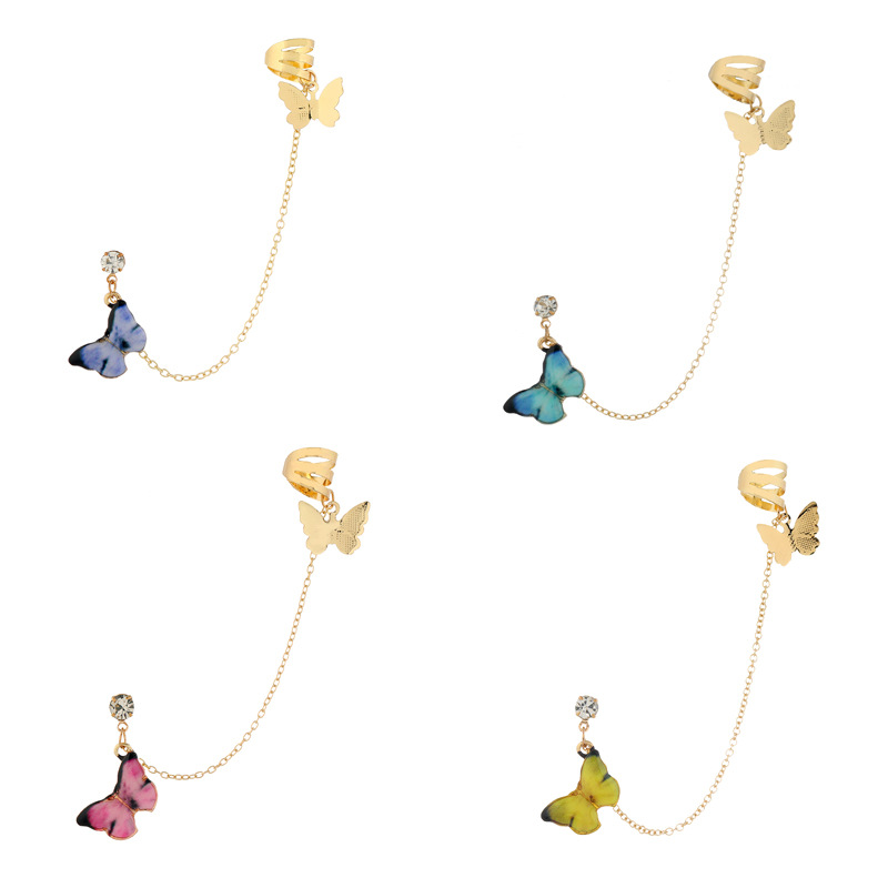one piece Fashion and exquisite butterfly ear clips Personalized oil drop butterfly earrings ear chain ear studs irregular earring jewelry
one piece Fashion and exquisite butterfly ear clips Personalized oil drop butterfly earrings ear chain ear studs irregular earring jewelry