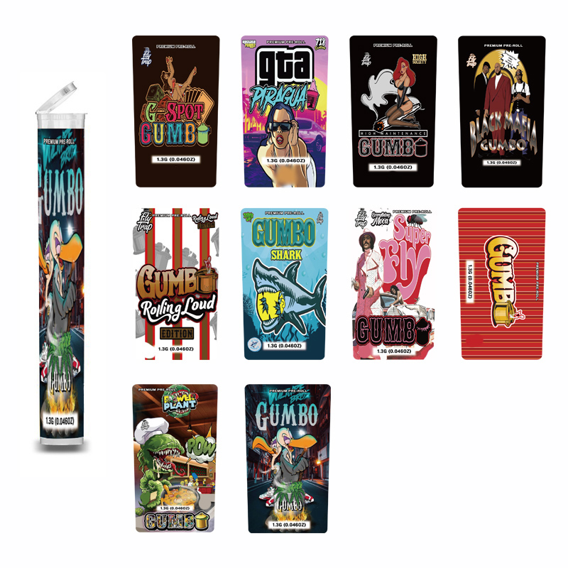 116mm Plastic Gumbo Prerolls package tube bottle Joint Doob tubes with stickers pre roll packaging
116mm Plastic Gumbo Prerolls package tube bottle Joint Doob tubes with stickers pre roll packaging