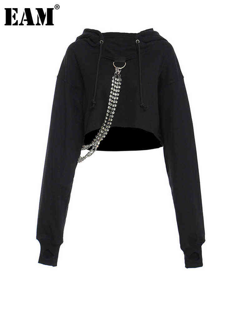 Loose Nailed Rhinestone Chain Sweatshirt New Hooded Long Sleeve Women Big Size Fashion Tide Spring Autumn 2022 1DC282 T220726, Black
Loose Nailed Rhinestone Chain Sweatshirt New Hooded Long Sleeve Women Big Size Fashion Tide Spring Autumn 2022 1DC282 T220726, Black